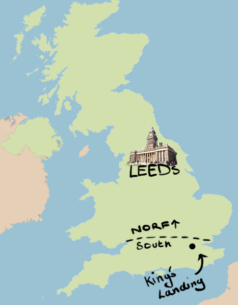 Leeds is a city in West Yorkshire, in the North of England. It has strong historical ties to the wool industry, and is famous for the Tetley brand of bitter ale